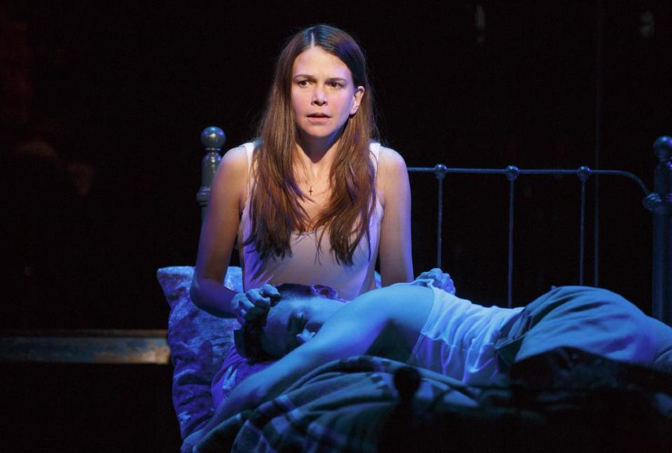 This image released by Polk & Co. shows Sutton Foster during a performance of "Violet" in New York. (AP Photo/Polk & Co., Joan Marcus)