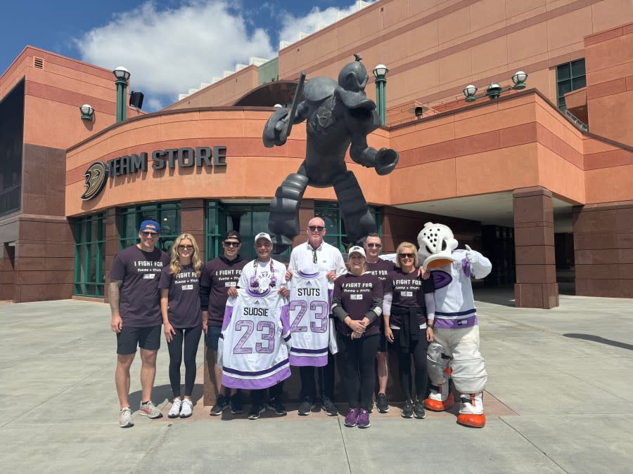 Anaheim Ducks goaltending coach Sudarshan “Sudsie” Maharaj celebrated a clean bill of health after he was declared free of pancreatic cancer in May 2024. (Anaheim Ducks)