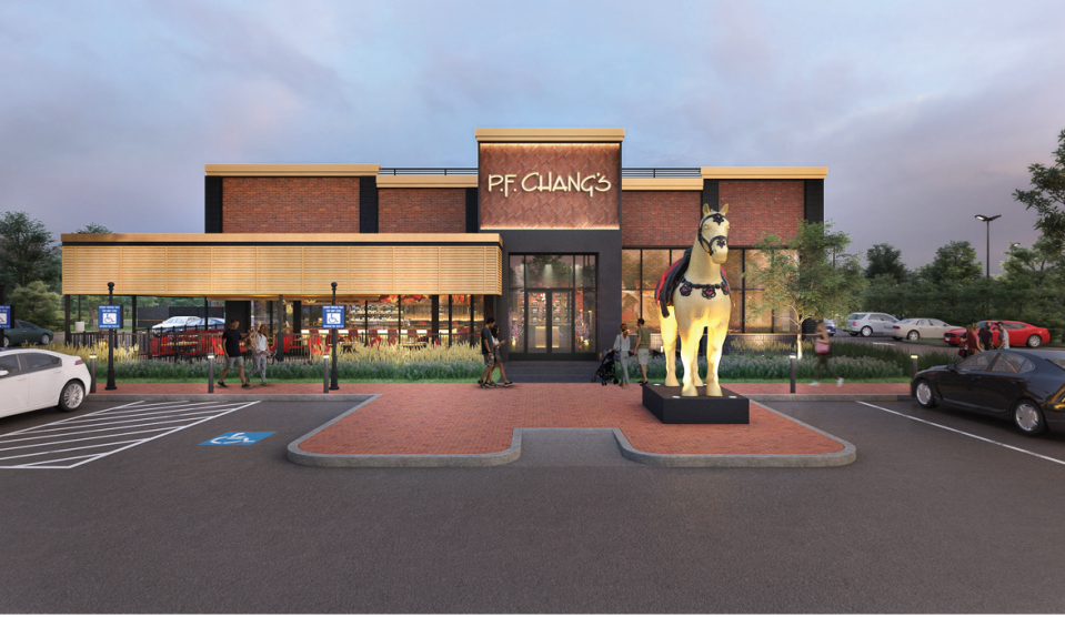 This P.F. Chang's rendering is part of a Murfreesboro Planning Commission agenda report for a restaurant that won site plan approval Oct. 18, 2023.