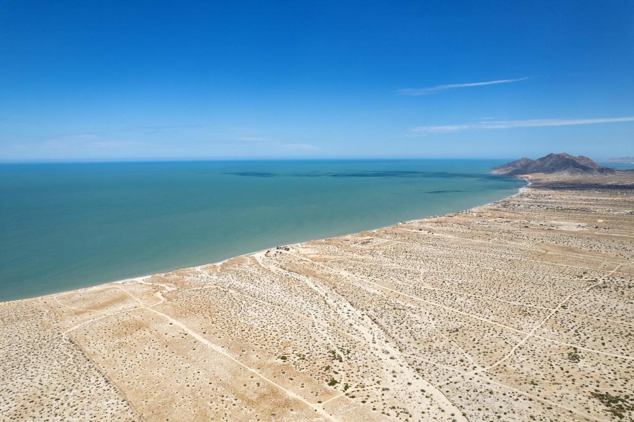 Vista aérea de Playa Blanca en San Felipe en el mar de Cortés o golfo de California, en Baja California.  (Foto: Guillermo Arias / AFP) (Photo by GUILLERMO ARIAS/AFP via Getty Images)