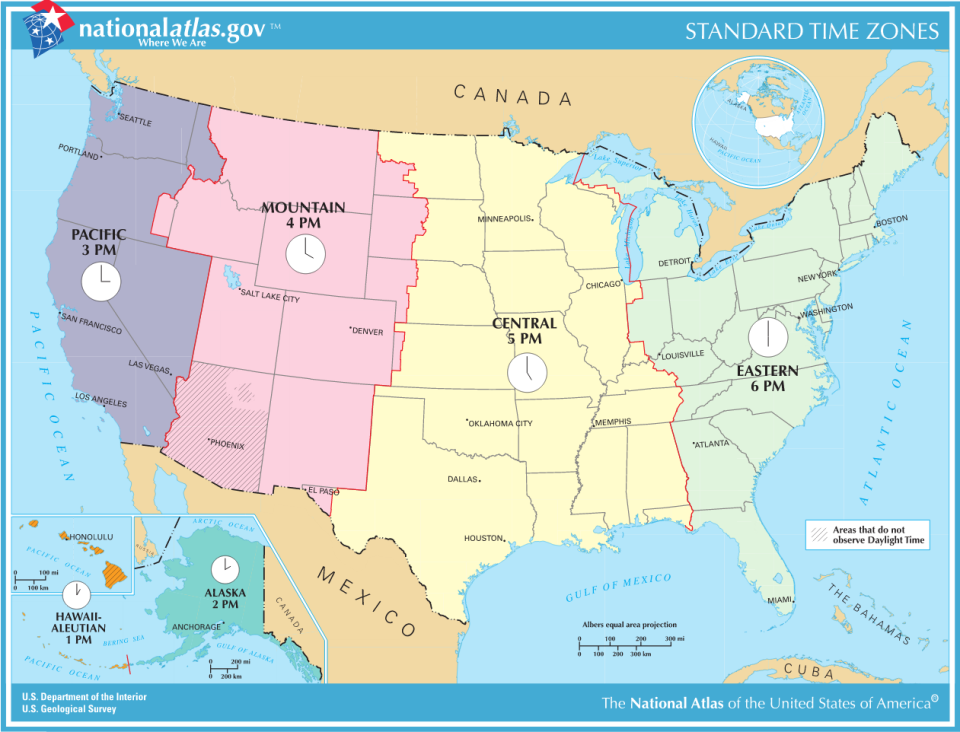 US time zones