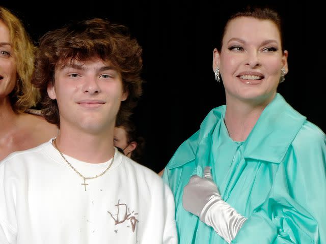 Swan Gallet/WWD Linda Evangelista shares her son Augie with François-Henri Pinault.