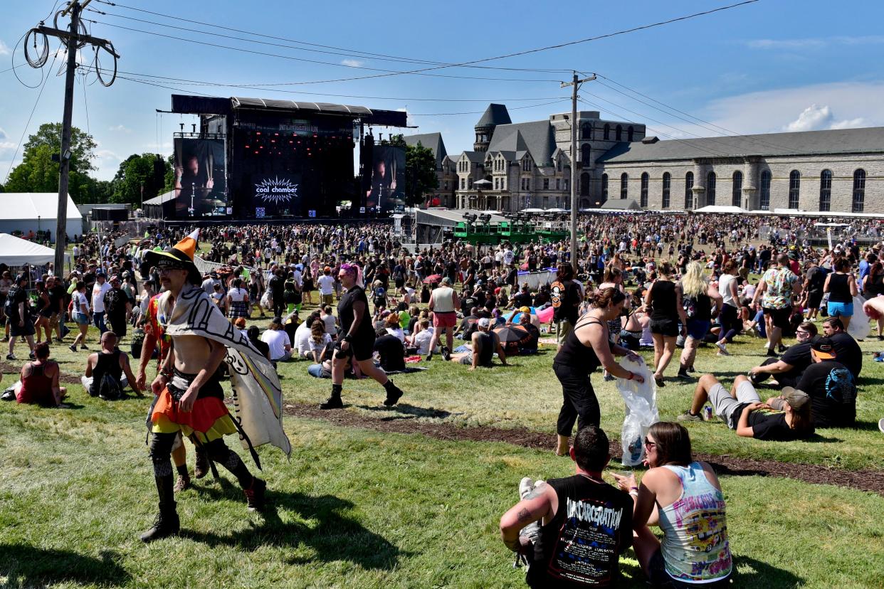 More than 25,000 people attended the first day of the 2023 INKcarceration Music & Tattoo Festival at the Ohio State Reformatory in Mansfield.
