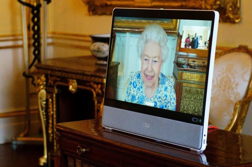 The Queen during her virtual audience (Victoria Jones/PA) (PA Wire)