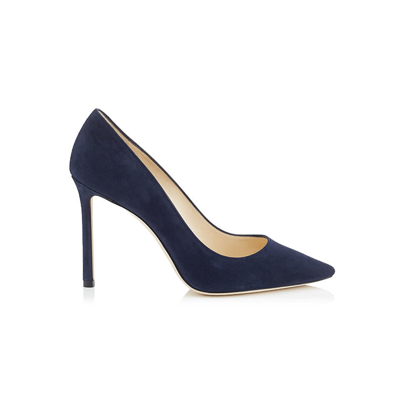 <a rel="nofollow noopener" href="https://rstyle.me/n/c6czk9chdw" target="_blank" data-ylk="slk:Romy Navy Suede Pointy Toe Pumps, Jimmy Choo, $650;elm:context_link;itc:0;sec:content-canvas" class="link ">Romy Navy Suede Pointy Toe Pumps, Jimmy Choo, $650</a><p> <strong>Related Articles</strong> <ul> <li><a rel="nofollow noopener" href="http://thezoereport.com/fashion/style-tips/box-of-style-ways-to-wear-cape-trend/?utm_source=yahoo&utm_medium=syndication" target="_blank" data-ylk="slk:The Key Styling Piece Your Wardrobe Needs;elm:context_link;itc:0;sec:content-canvas" class="link ">The Key Styling Piece Your Wardrobe Needs</a></li><li><a rel="nofollow noopener" href="http://thezoereport.com/living/wellness/food-diary-happened-ate-clean-2-weeks/?utm_source=yahoo&utm_medium=syndication" target="_blank" data-ylk="slk:What Happened When I Ate Clean for 2 Weeks;elm:context_link;itc:0;sec:content-canvas" class="link ">What Happened When I Ate Clean for 2 Weeks</a></li><li><a rel="nofollow noopener" href="http://thezoereport.com/living/wellness/tried-keto-diet-help-anxiety-heres-happened/?utm_source=yahoo&utm_medium=syndication" target="_blank" data-ylk="slk:I Tried The Keto Diet To Help With My Anxiety—Here's What Happened;elm:context_link;itc:0;sec:content-canvas" class="link ">I Tried The Keto Diet To Help With My Anxiety—Here's What Happened</a></li> </ul> </p>