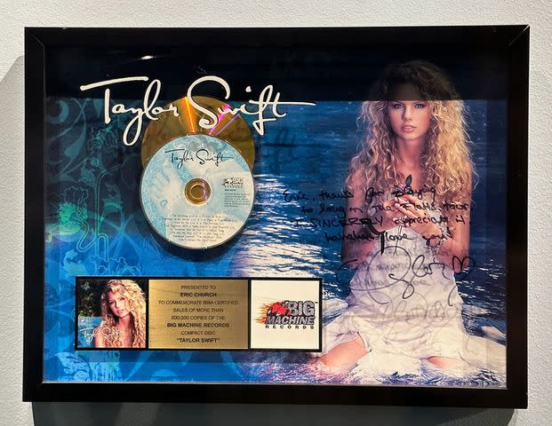<p>Nancy Kruh</p> Taylor Swift plaque at the Eric Church: Country Heart, Restless Soul exhibit in Nashville