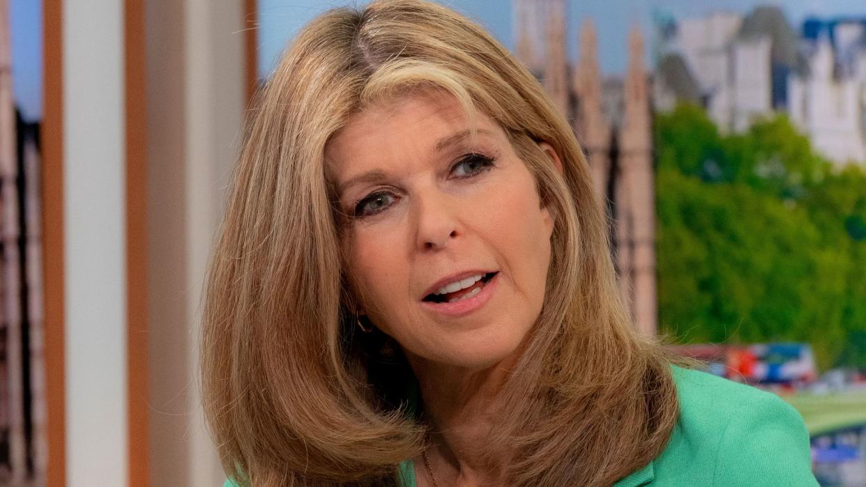 Kate Garraway green suit