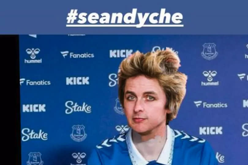 Green Day lead singer Billie Joe Armstrong has responded to Everton manager Sean Dyche