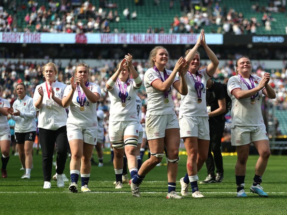England’s Six Nations win over France was watched by a record crowd for any women’s rugby game  (Getty Images)