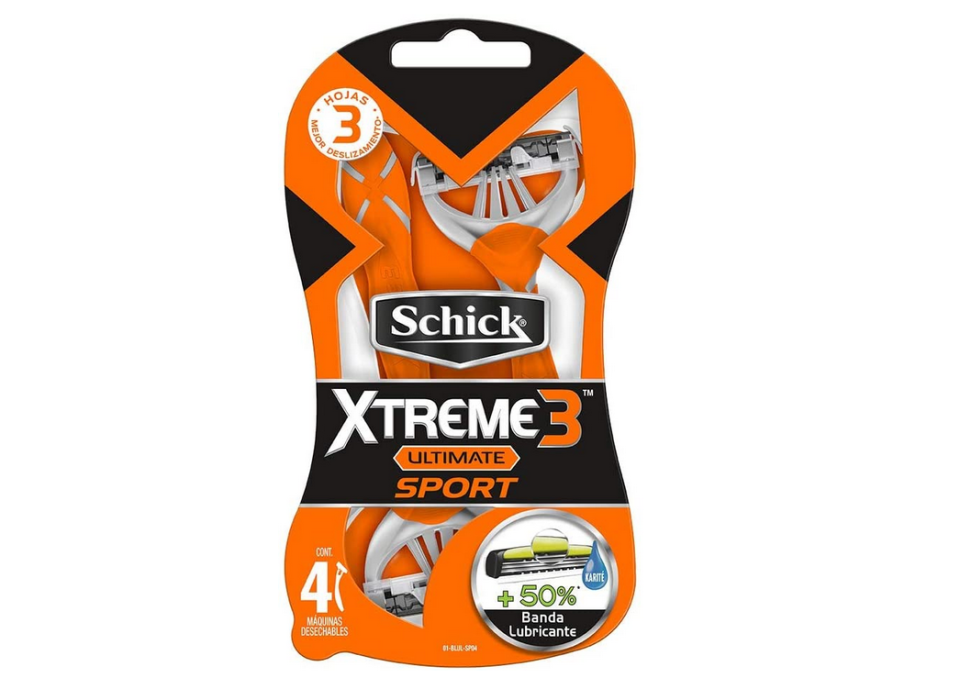 SCHICK Xtreme3 Ultimate Sport, paquete de 4 rastrillos. / Imagen: Amazon México 