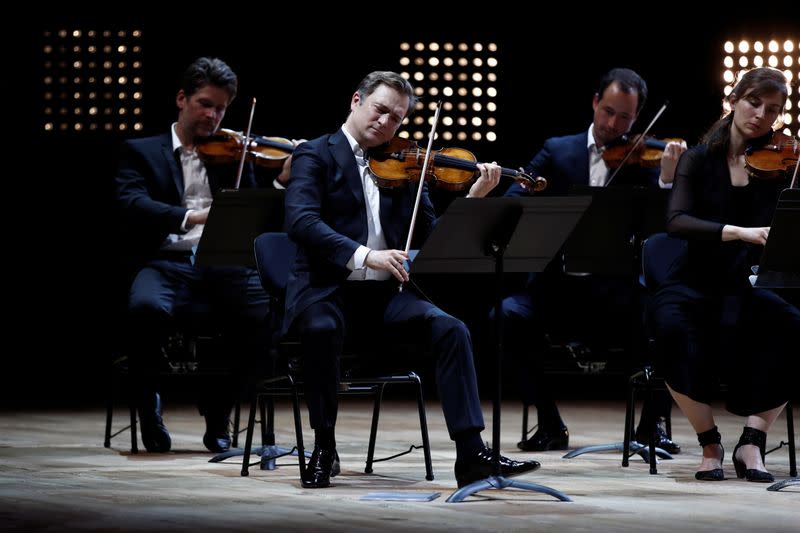 Rehearsal for a concert without audience at the Philharmonie de Paris