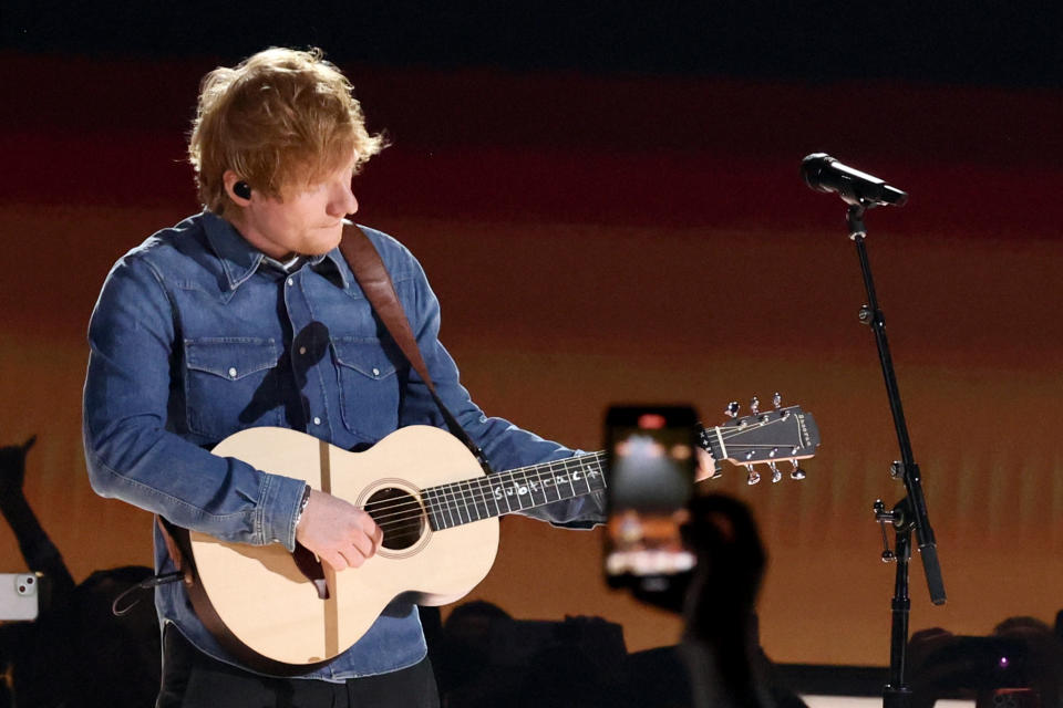 Ed Sheeran performs onstage during the 58th Academy Of Country Music Awards at The Ford Center at The Star on May 11, 2023 in Frisco, Texas. (Photo by Theo Wargo/Getty Images)