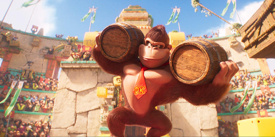 Donkey Kong (Seth Rogen) in The Super Mario Bros. Movie