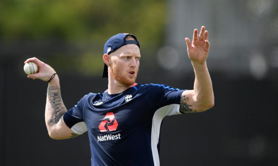 England’s Ben Stokes during fielding practice