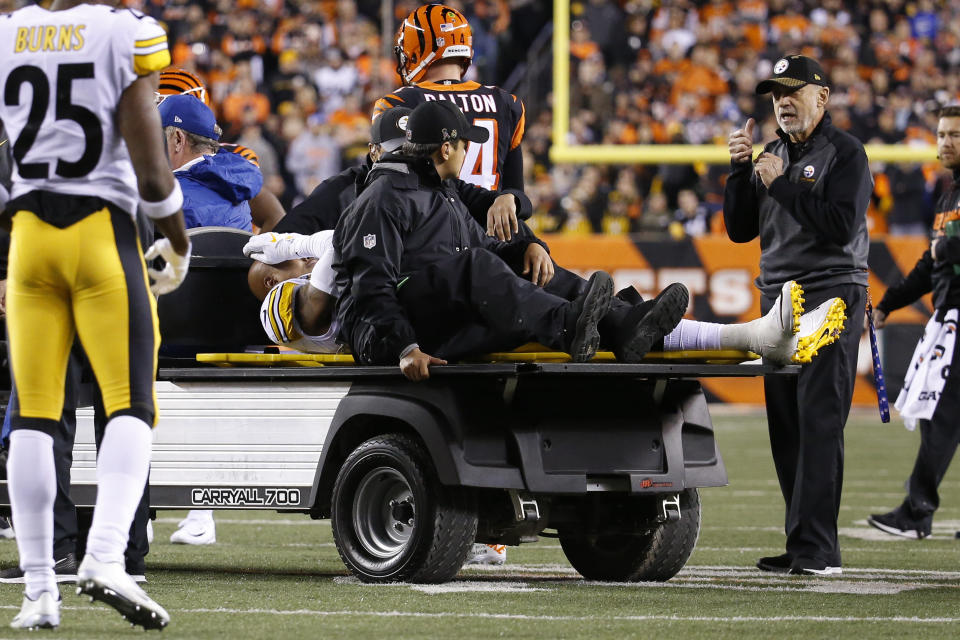 Pittsburgh Steelers inside linebacker Ryan Shazier's injury affected many people watching, including former safety Rodney Harrison. (AP)