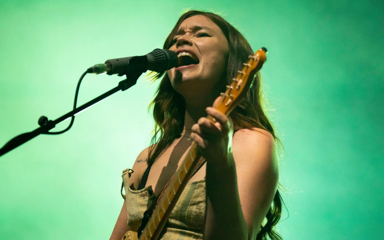 Rhian Teasdale of Wet Leg, at the Royal Albert Hall - Aaron Chown/PA Wire