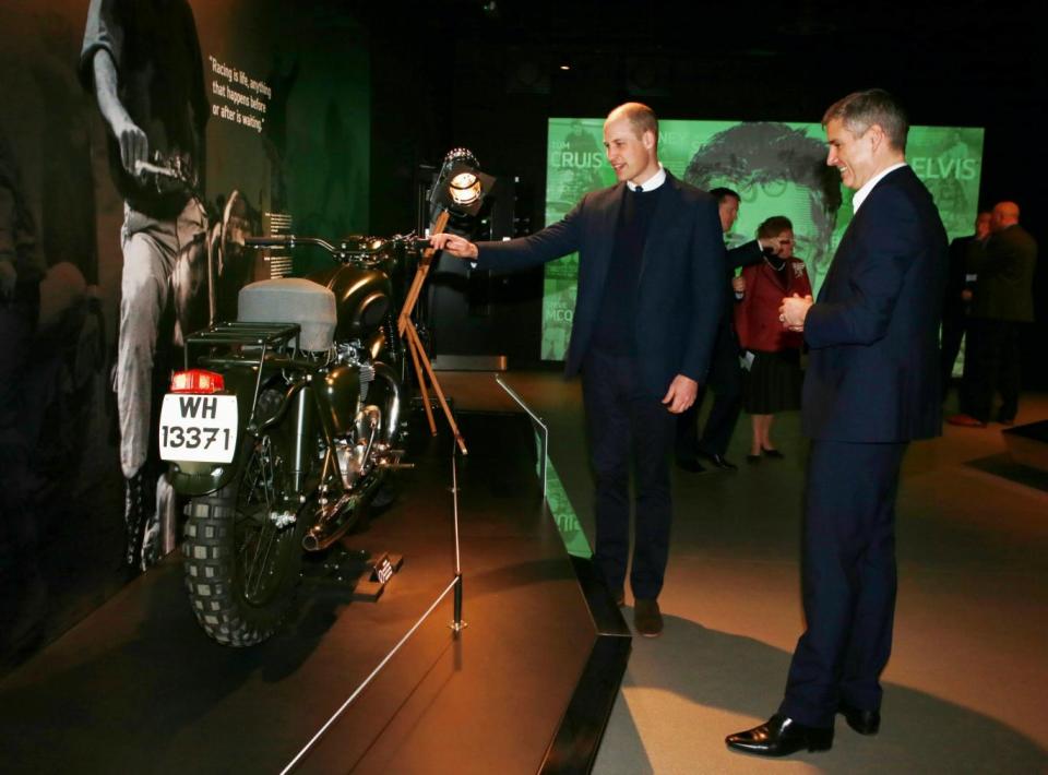 The duke of Cambridge was given a tour of the factory (REUTERS)