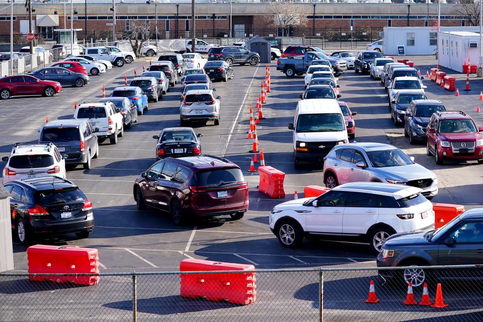 How Gravity Diagnostic's drive-thru site in Covington looked on Wednesday, Jan. 5, 2022.