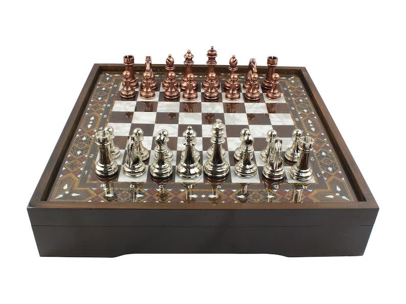 Mosaic Patterned Chess Set