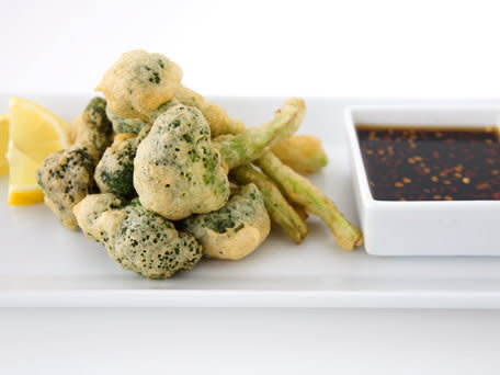 <strong>Get the <a href="http://www.huffingtonpost.com/2011/10/27/lemony-broccoli-tempura-s_n_1059176.html">Lemony Broccoli Tempura Spears</a> recipe</strong>