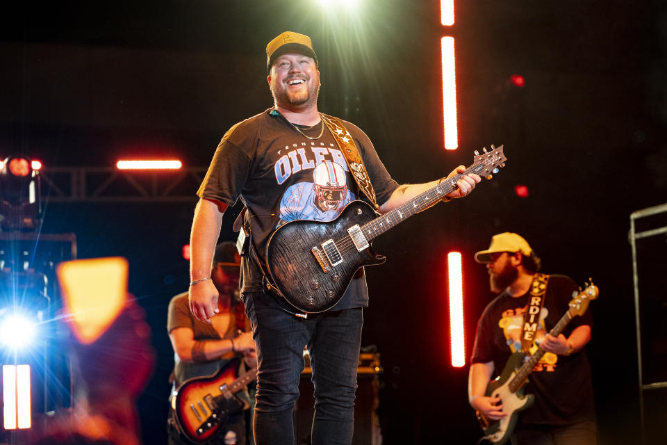 NASHVILLE, TENNESSEE - JUNE 10: Mitchell Tenpenny performs during Day 2 of CMA Fest 2022 at Ascend Amphitheater on June 10, 2022 in Nashville, Tennessee. (Photo by Erika Goldring/Getty Images)
