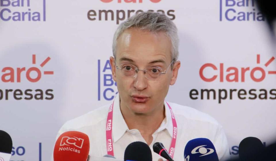 Mario Pardo, presidente de BBVA Colombia y de la Junta de Asobancaria, en rueda de prensa de la Convención Bancaria 2024. Foto: Asobancaria