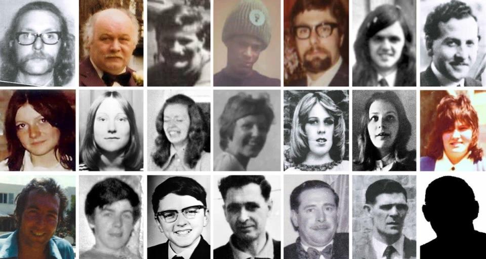 The 21 people killed in the 1974 Birmingham pub bombings (Birmingham Inquests/PA) (PA Media)