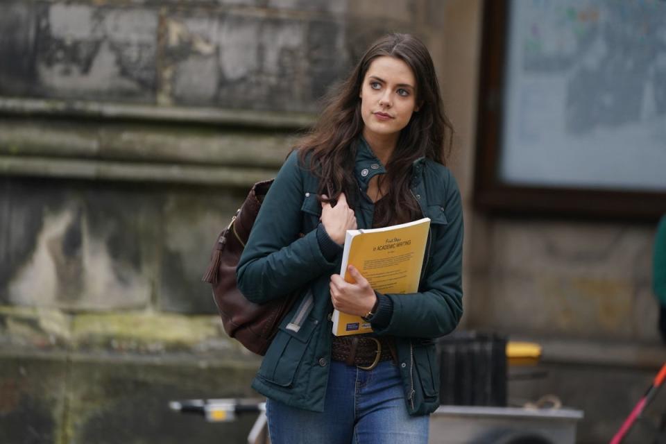 Bellamy during filming for The Crown in St Andrews (PA Archive)