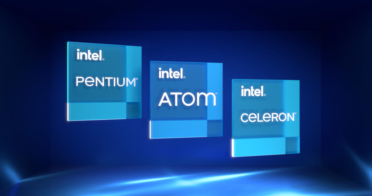  Celeron, Atom and Pentium logos 