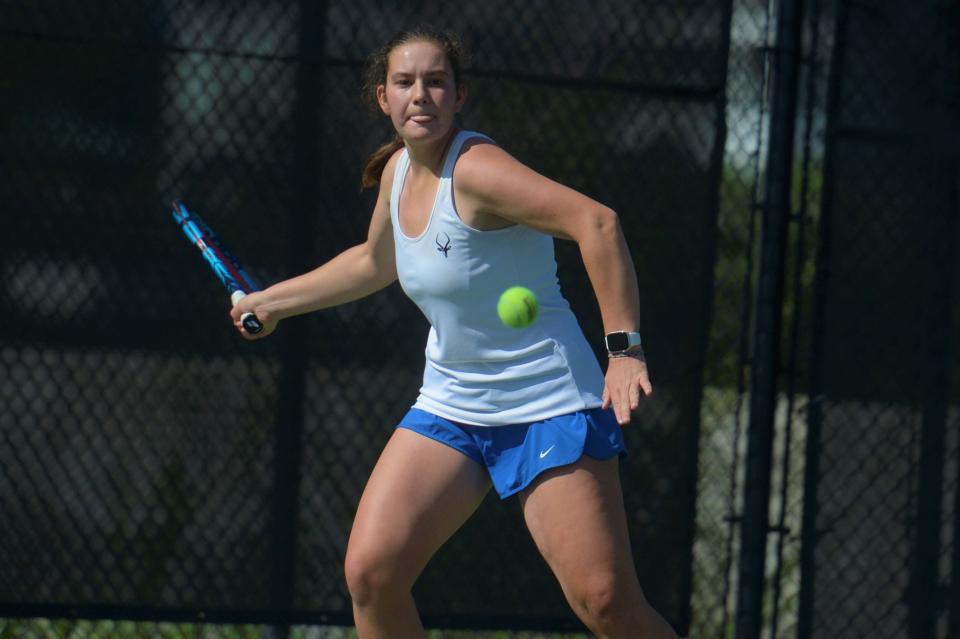 Poudre singles player Avery Hickman is one of eight Poudre players across five lines to reach the state tennis tournament after winning the regional No. 1 singles title last week.