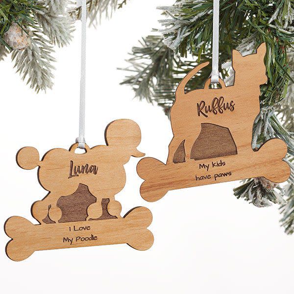 Dog Breed Personalized Wood Ornament