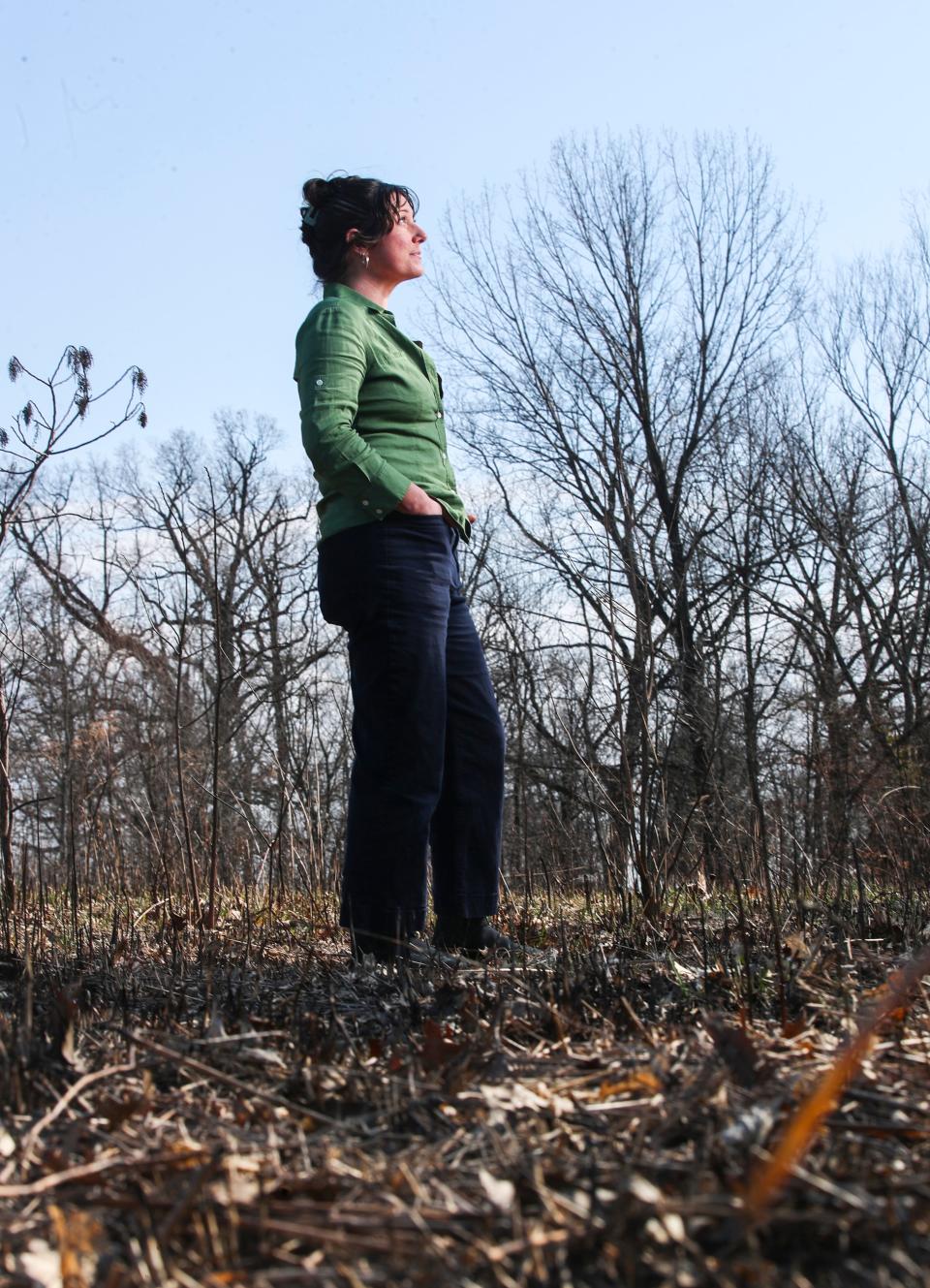 Liz Mortenson Winlock is the director of natural areas for the Olmsted Parks Conservancy. She's led many initiatives, such as goats grazing at Iroquois Park and the recent prescribed burn which will help temper invasive vegetation. Feb. 15, 2024