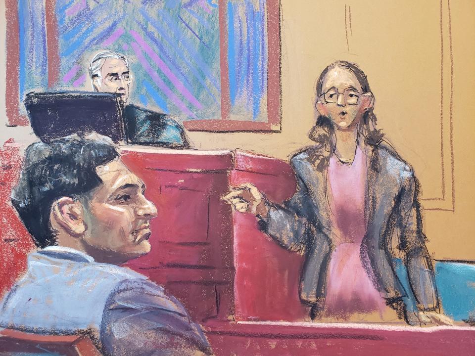 Caroline Ellison courtroom sketch