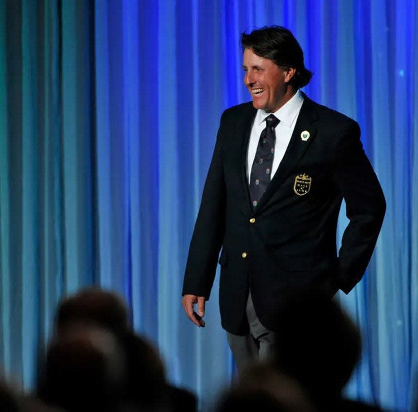 Phil Michelson was inducted into the World Golf Hall of Fame on May 7, 2012, at the World Golf Village.