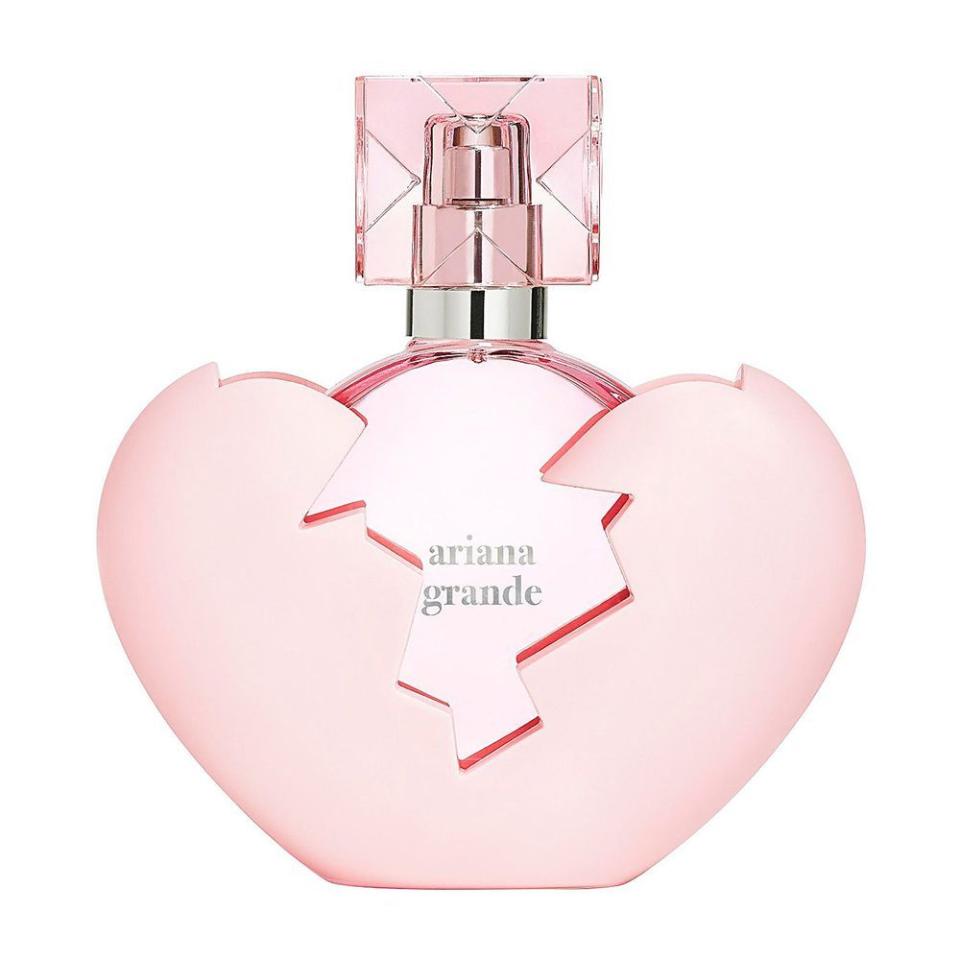 <p><strong>Ariana Grande</strong></p><p>ulta.com</p><p><strong>$44.00</strong></p><p><a href="https://go.redirectingat.com?id=74968X1596630&url=https%3A%2F%2Fwww.ulta.com%2Fthank-u-next-eau-de-parfum%3FproductId%3Dpimprod2008597&sref=https%3A%2F%2Fwww.bestproducts.com%2Fparenting%2Fg30317653%2Fperfumes-for-teens%2F" rel="nofollow noopener" target="_blank" data-ylk="slk:Shop Now;elm:context_link;itc:0;sec:content-canvas" class="link ">Shop Now</a></p><p>Your teen music aficionado probably knows Ariana Grande for her <a href="https://pitchfork.com/thepitch/5-takeaways-from-ariana-grandes-new-album-thank-u-next/" rel="nofollow noopener" target="_blank" data-ylk="slk:heartbreaking tunes like "Thank U Next.";elm:context_link;itc:0;sec:content-canvas" class="link ">heartbreaking tunes like "Thank U Next."</a> Now they can smell like the essence of that song with this sweet and fruity perfume. </p><p>With luscious, freshly picked notes of pear and wild berry blended with sweet moroccan sugar, your teen will smell like a tropical vacation with every spritz. </p><p><strong>More:</strong> <a href="https://www.bestproducts.com/parenting/g29687155/gifts-for-tweens/" rel="nofollow noopener" target="_blank" data-ylk="slk:These Gifts for Tweens Are Perfect for Your Big Kid Who’s Too Grown-Up for Toys;elm:context_link;itc:0;sec:content-canvas" class="link ">These Gifts for Tweens Are Perfect for Your Big Kid Who’s Too Grown-Up for Toys</a></p>