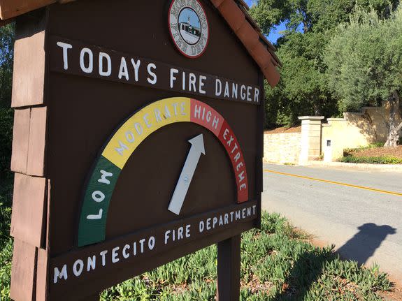 Fire danger in Montecito, Calif., on Nov. 20, 2018.