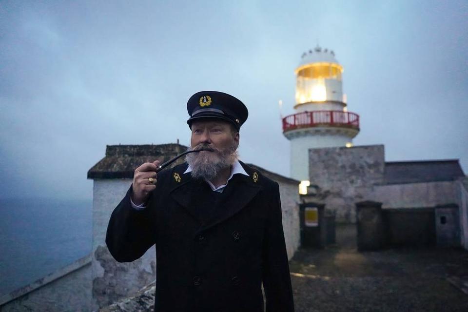 Conan O’Brien visiting a lighthouse in Ireland. Courtesy of Conaco/Max