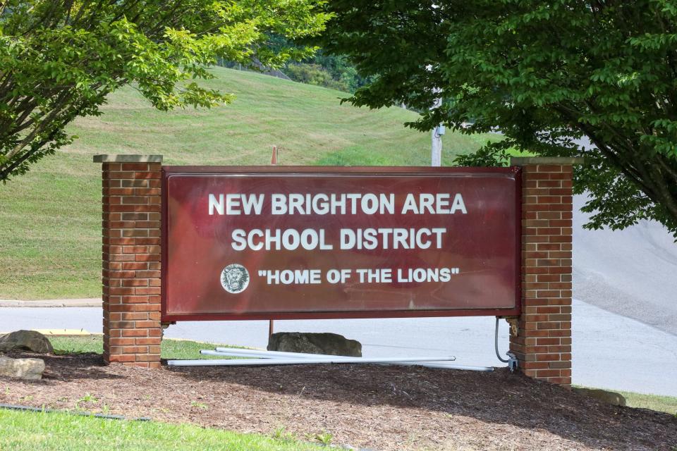 A sign for the New Brighton School District.