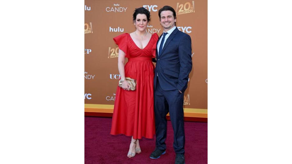 Melanie Lynskey and Jason Ritter at the red carpet premiere of Candy. 