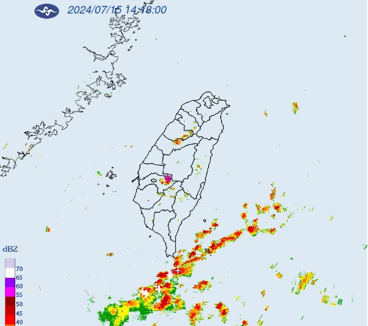 氣象署針對嘉義縣發布大雷雨即時訊息。（圖／氣象署提供）