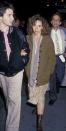 <p>Perhaps in a reaction to the more high-fashion fall looks at the decade's start, the late '80s saw a boho trend arise. Jennifer Grey layered up with a sweater, scarf, and long maxi skirt to the premiere of <em>Burn This </em>with Matthew Broderick. </p>