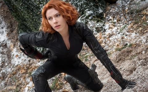 Scarlett Johansson in Avengers: Age of Ultron - Credit: Jay Maidment/Disney/Marvel via AP