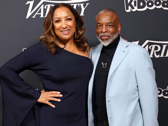 <p>Tommaso Boddi/Variety/Getty</p> LeVar Burton and his wife Stephanie Cozart Burton at the Variety Family and Entertainment Awards on Dec. 8, 2022 in West Hollywood, California.