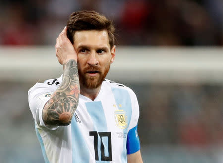 Soccer Football - World Cup - Group D - Argentina vs Croatia - Nizhny Novgorod Stadium, Nizhny Novgorod, Russia - June 21, 2018 Argentina's Lionel Messi looks dejected after the match REUTERS/Matthew Childs - RC1C892A9770