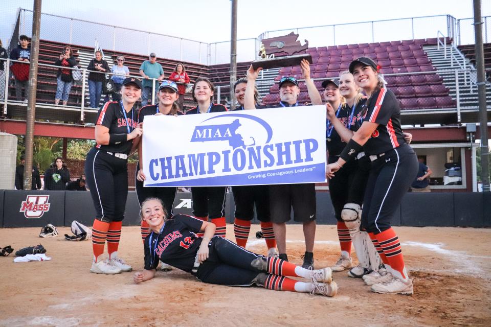 Middleboro High softball team won the Division 3 state championship game against Norton at UMass Amherst on Sunday, June 18, 2023.