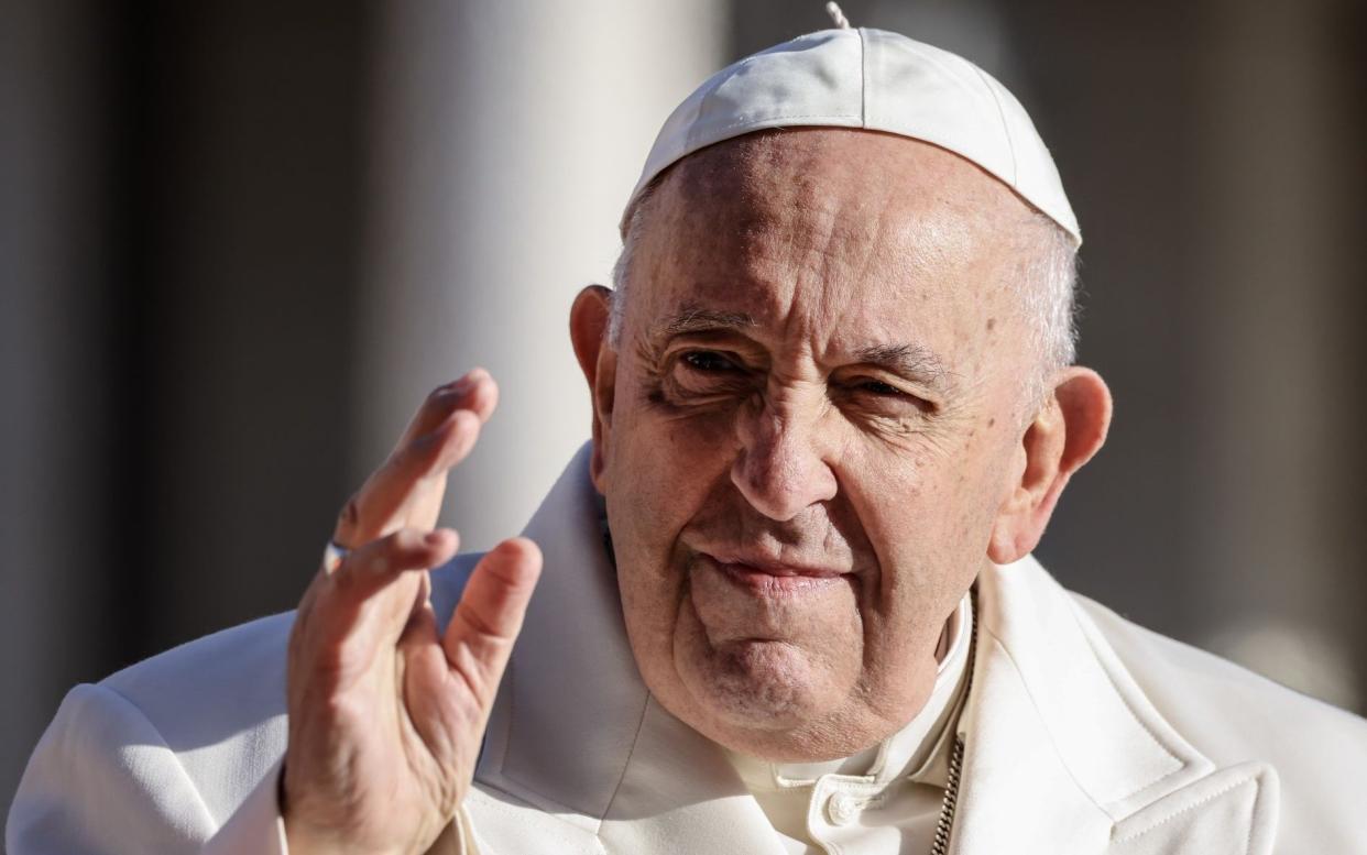 Pope Francis was taken to hospital after leading his weekly audience in St Peter's Square at the Vatican on Wednesday - Alessia Pierdomenico/Bloomberg 