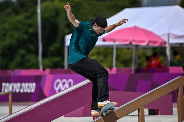 Australia's Shane O'Neill competes in the men's street prelims heat 2. (Photo: JEFF PACHOUD via Getty Images)