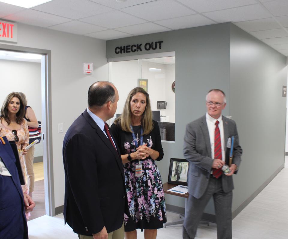 Rep. Nick Langworthy tours Jones Memorial Hospital's new medical office building at 13 Main St. in Andover Wednesday.