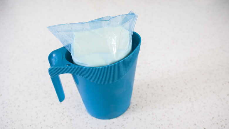 Canadian milk bag pitcher