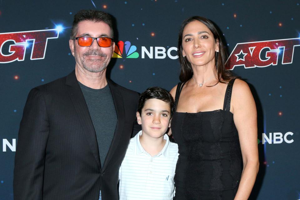 LOS ANGELES - SEP 27:  Simon Cowell, Eric Philip Cowell, Lauren Silverman at the America's Got Talent Season 18 Finale Results Red Carpet at the Hotel Dena on September 27, 2023 in Pasadena, CA